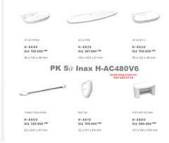 Bộ Phụ Kiện Phòng Tắm 6 món bằng sứ INAX H-AC480V6