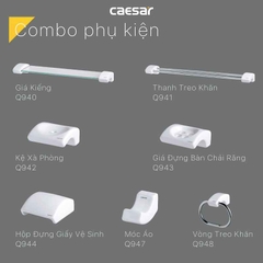 Bộ Phụ Kiện phòng tắm 6 Món bằng  Sứ Caesar Q940A6