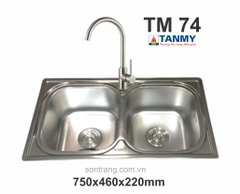 CHẬU INOX  TÂN MỸ TM 74  750x460x220mm