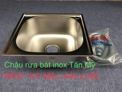 CHẬU INOX  TÂN MỸ 1 HỐ - Lucky  TM10