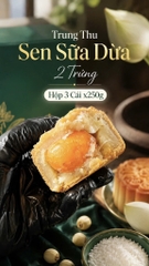 TRUNG THU SEN SỮA DỪA 2 TRỨNG (cái 220-250gr)