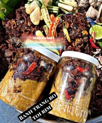 BÁNH TRÁNG BÒ TỎI RIM (Hũ 300G)