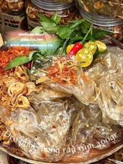 BÁNH TRÁNG PHƠI SƯƠNG DẺO TRỘN RAU RĂM (Hũ 400G)