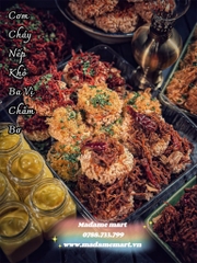 CƠM CHÁY NẾP KHÔ 3 VỊ CHẤM BƠ (SET)