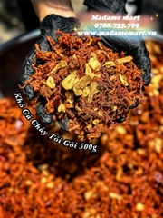KHÔ GÀ CHÁY TỎI (GÓI 500G)