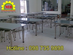 Bàn ăn ( bàn kĩ thuật ) inox công nghiệp