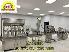 Dây chuyền máy chiết rót đóng chai tự động