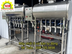 Máy chiết rót dung dịch 5 vòi bán tự động