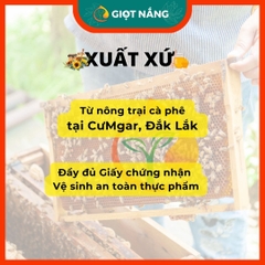 Mật ong nguyên chất Đăk Lăk, mật ong hoa cà phê chứa nhiều dinh dưỡng tốt thể tích 500ml từ GIỌT NẮNG COFFEE