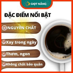 Cà phê nguyên chất Blend Robusta - Arabica rang xay dùng cho cà phê phin, espresso thơm ngon nồng vị từ GIỌT NẮNG COFFEE