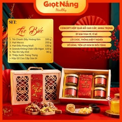 Hộp Quà Tết 2026 Hộp Gỗ Cao Cấp - Quà Biếu Sang Trọng từ Nông Sản Giọt Nắng