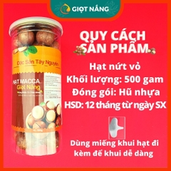 Hạt Macca nứt vỏ Đăk Lăk Size A sấy lạnh giàu dinh dưỡng không hôi dầu 500g từ Nông sản GIỌT NẮNG