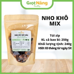 Nho Sấy Dẻo Mix 3 Màu Dinh Dưỡng Sạch Lành từ Nông Sản Giọt Nắng