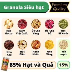 Granola Siêu Hạt Ít Yến Mạch Ăn Kiêng Ngũ Cốc Dinh Dưỡng Ăn Sáng Eat Clean từ Nông Sản Giọt Nắng