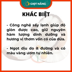 Dừa khô sấy giòn cao cấp LOẠI 1 ít đường bổ sung dinh dưỡng đồ ăn healthy hộp 300g từ Nông Sản Giọt Nắng