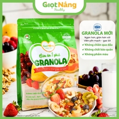 Granola Giọt Nắng Mới Với Viên Yến Mạch Gạo Lứt Trái Cây Từ Nông Sản Giọt Nắng