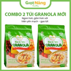 Granola Giọt Nắng Mới Với Viên Yến Mạch Gạo Lứt Trái Cây Từ Nông Sản Giọt Nắng