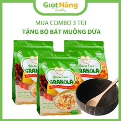 Granola Giọt Nắng Mới Với Viên Yến Mạch Gạo Lứt Trái Cây Từ Nông Sản Giọt Nắng