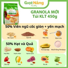 Granola Giọt Nắng Mới Với Viên Yến Mạch Gạo Lứt Trái Cây Từ Nông Sản Giọt Nắng