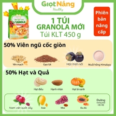 Granola Giọt Nắng Mới Với Viên Ngũ Cốc Giòn Yến Mạch Trái Cây Từ Nông Sản Giọt Nắng