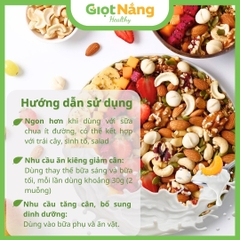 Granola Siêu Hạt Ít Yến Mạch Ăn Kiêng Ngũ Cốc Dinh Dưỡng Ăn Sáng Eat Clean từ Nông Sản Giọt Nắng