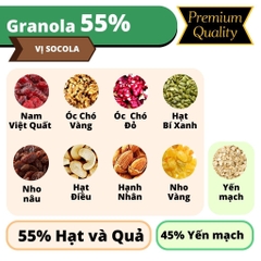 Granola Siêu Hạt Nhiều Yến Mạch Ăn Kiêng Ngũ Cốc Dinh Dưỡng Ăn Sáng Eat Clean từ Nông Sản Giọt Nắng