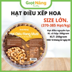 Hạt Điều Rang Muối Nguyên Lụa Bình Phước Loại 1 Chất Lượng Thơm Ngon Giòn Bùi Bổ Dưỡng từ Nông Sản Giọt Nắng