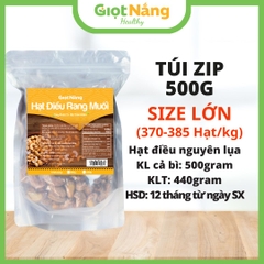 Hạt Điều Rang Muối Nguyên Lụa Bình Phước Loại 1 Chất Lượng Thơm Ngon Giòn Bùi Bổ Dưỡng từ Nông Sản Giọt Nắng