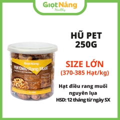 Hạt Điều Rang Muối Nguyên Lụa Bình Phước Loại 1 Chất Lượng Thơm Ngon Giòn Bùi Bổ Dưỡng từ Nông Sản Giọt Nắng