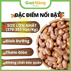 Hạt Điều Rang Muối Nguyên Lụa Bình Phước Loại 1 Chất Lượng Thơm Ngon Giòn Bùi Bổ Dưỡng từ Nông Sản Giọt Nắng