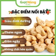 Hạt Điều Sấy Chín Sạch Vỏ Loại 1 Chất Lượng Thơm Ngon Giòn Bùi Bổ Dưỡng từ Nông Sản Giọt Nắng