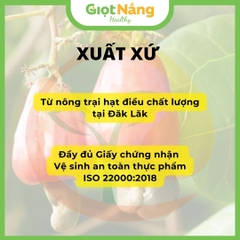 Hạt Điều Sấy Chín Sạch Vỏ Loại 1 Chất Lượng Thơm Ngon Giòn Bùi Bổ Dưỡng từ Nông Sản Giọt Nắng
