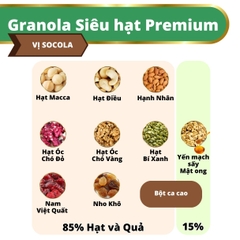 Granola Siêu Hạt Ít Yến Mạch Dinh Dưỡng Ăn Sáng Lành Mạnh từ Nông Sản Giọt Nắng