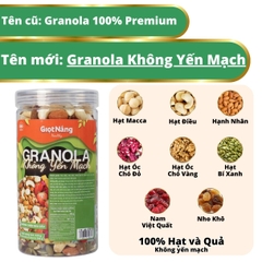 Granola Không Yến Mạch Dinh Dưỡng Ngũ Cốc Ăn Sáng Sạch Lành từ Nông Sản Giọt Nắng
