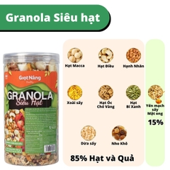 Granola Siêu Hạt Ít Yến Mạch Dinh Dưỡng Ăn Sáng Lành Mạnh từ Nông Sản Giọt Nắng
