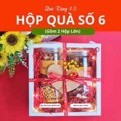 Set Hộp Quà 8/3 Tặng Người Yêu Tặng Mẹ Sang Trọng Các Loại Hạt Sấy Khô Tốt Cho Sức Khoẻ từ Nông Sản Giọt Nắng