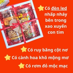 Set Hộp Quà 8/3 Tặng Người Yêu Tặng Mẹ Sang Trọng Các Loại Hạt Sấy Khô Tốt Cho Sức Khoẻ từ Nông Sản Giọt Nắng