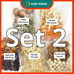 Set Hạt nấu sữa mix sẵn dinh dưỡng 500g đồ ăn vặt mẹ bầu và ăn dặm cho bé từ Nông sản Giọt Nắng