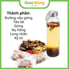 Trà Gừng Đường Nâu Thiên Nhiên Làm Ấm Cơ Thể Cân Bằng Năng Lượng Từ Nông Sản Giọt Nắng
