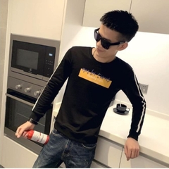 Áo Thun Dài Tay Đen Họa Tiết Chữ Nobita