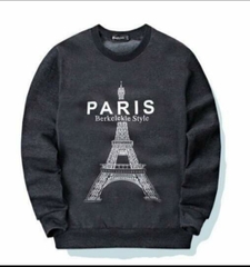 Áo Thun Dài Tay Màu Xám Đậm Paris