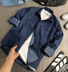 Áo Sơ Mi Denim 2 Túi Trước Ngực 3 Màu