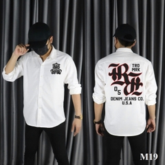 M20 - Áo Sơ Mi Thái Họa Tiết Màu Đen