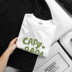 Áo Thun Tay Ngắn Cổ Tròn CAPY BARA Màu Đen