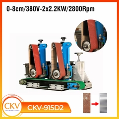 Máy chà nhám & đánh bóng tự động 2 đầu CKV-915D2 380V/2x2.2KW/2800Rpm