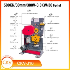 Máy đột, chấn & cắt thép đa năng CKV-J10 3.0KW/380V/500KN/30mm