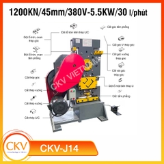 Máy đột, chấn & cắt thép đa năng CKV-J14 5.5KW/380V/1200KN/45mm