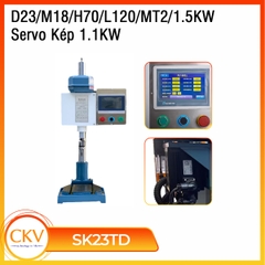 Máy khoan & taro tự động SK23TD D23/M16/H70/Z120/MT2/1.5KW/1.1KW Servo kép