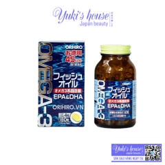 Viên uống dầu cá OMEGA-3 Orihiro (180 viên)