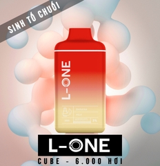 L-ONE Cube 6000 puffs Banana Milk - Sữa Chuối | 3%-5% | 15ml | 650mAh | USB Type C | Podvn.com